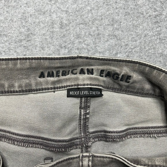 American Eagle Skinny Jeans Womens 12 Grey Cotton Blend Ne(x)t Level Stretch - Picture 6 of 14